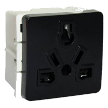 Major-Tech Veti V211Bk International Socket Module, Black