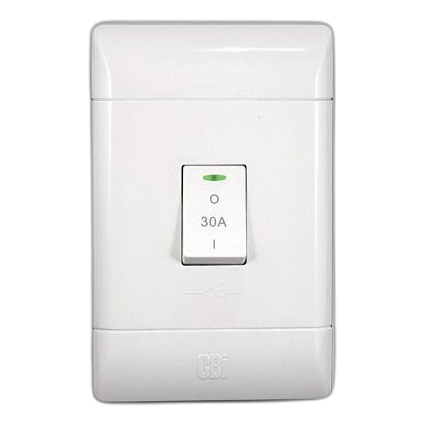 Cbi 2X4 30Amp 2 Pole Isolator, White