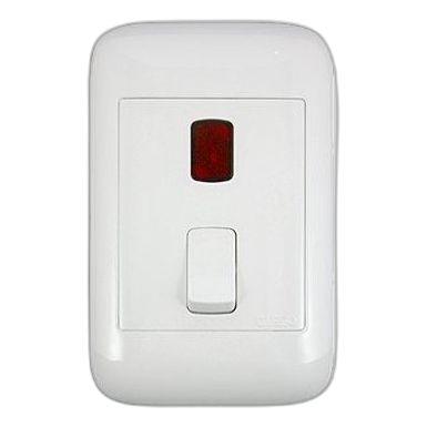 Onesto Oracle 20 Amp 2 Pole Isolator + Indicator, White