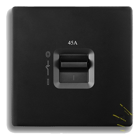 Synerji Deco 4X4 45 Amp 2 Pole Isolator, Matt Black