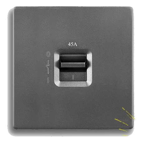 Synerji Deco 4X4 45 Amp 2 Pole Isolator, Matt Grey