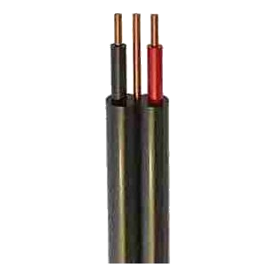 1.5Mm² Black Flat Twin And Earth Cable, 100M Roll