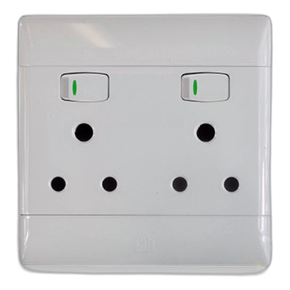 Cbi Ps675R-P Double Socket, White