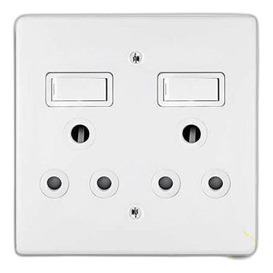 Crabtree Classic 18063/101 4X4 Double Socket, White