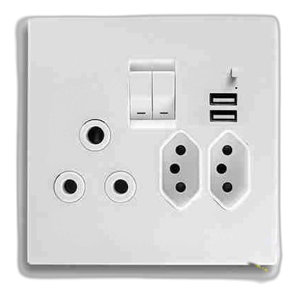 Crabtree Topaz 15231/601 Sa+Slimline+Usb Socket, White