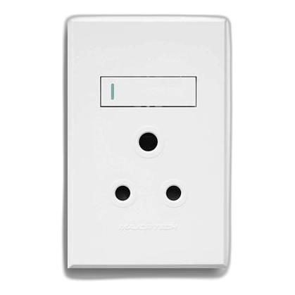 Major-Tech Veti 3 2X4 3Vw20 Single Socket, White