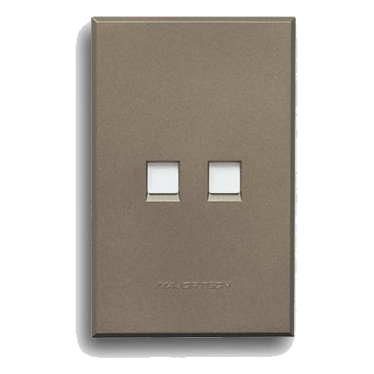 MAJOR-TECH VETI 3 3V135B 2X4 2xCAT6 DATA SOCKET, BRONZE