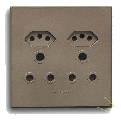 Major-Tech Veti 3 3V24B 4X4 Sa+Slimline Double Socket, Bronze