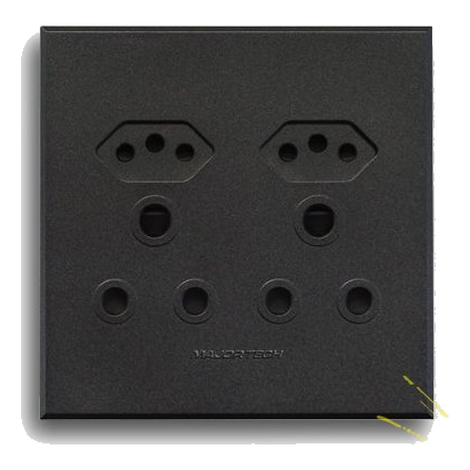 Major-Tech Veti 3 3V24G 4X4 Sa+Slimline Double Socket, Graphite