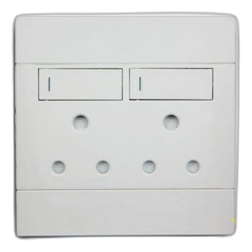 Major-Tech Veti2 4X4 2Vw222 Double Socket, White