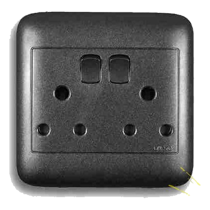 Onesto Oracle Onp4002Bk Double Socket, Black