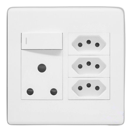 Synerji Deco Sysso4X4Seu3Dw 4X4 Sa+Slimline Socket, White