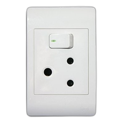Synerji Sysso4X2Sgl Single Socket, White