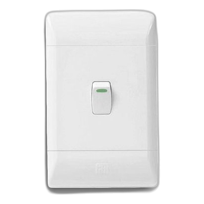 Cbi L120-P 2X4 1 Lever 1 Way Switch, White