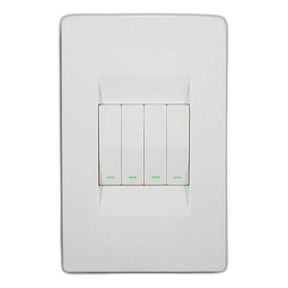 Crabtree Topaz 15142/601 2X4 4 Lever 2 Way Switch, White