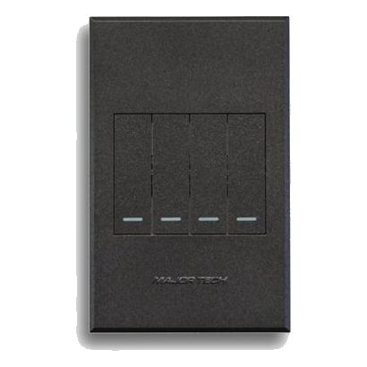 Major-Tech Veti 3 3V124Gg 2X4 4 Lever 2 Way Switch, Graphite
