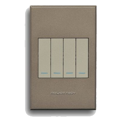 Major-Tech Veti 3 3V124Tb 2X4 4 Lever 2 Way Switch, Bronze