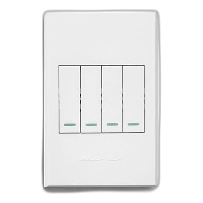 Major-Tech Veti 3 3Vw124 2X4 4 Lever 2 Way Switch, White