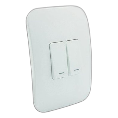 Major-Tech Veti Vg111C2V 2X4 2 Lever 1 Way Switch, White
