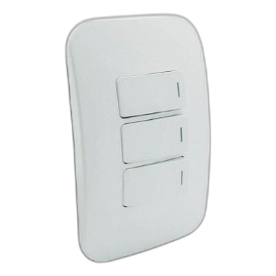 Major-Tech Veti Vg111C3H 2X4 3 Lever 1 Way Switch, White