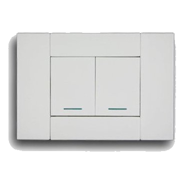 Major-Tech Veti2 2Vw1112 2X4 2 Lever 1 Way Switch, White