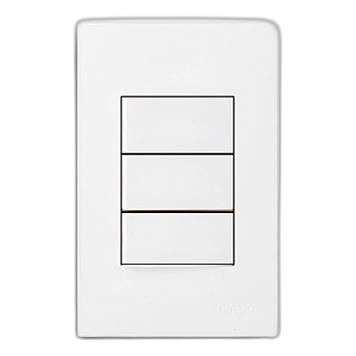 Onesto Matrix Mxs-2031 2X4 3 Lever 1 Way Switch, White