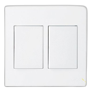Onesto Matrix Mxs-4021W 4X4 2 Lever 1 Way Switch, White