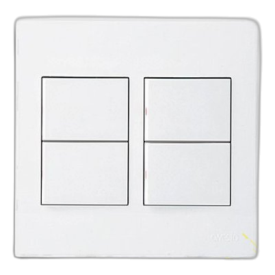 Onesto Matrix Mxs-4041 4X4 4 Lever 1 Way Switch, White