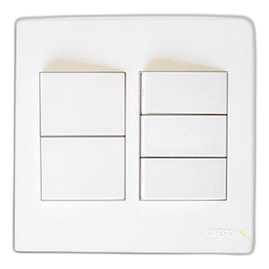 Onesto Matrix Mxs-4051 4X4 5 Lever 1 Way Switch, White