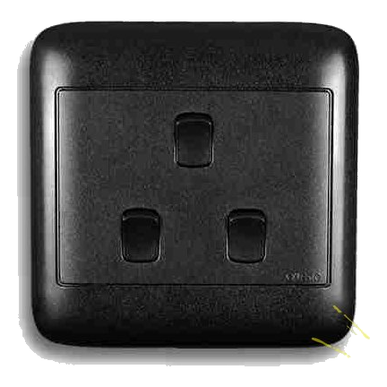 Onesto Oracle On4031Bk 4X4 3 Lever 1 Way Switch, Black