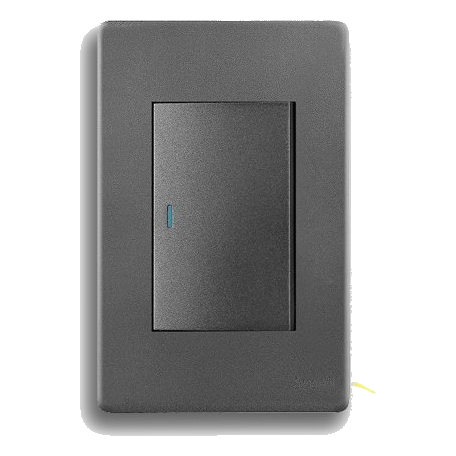 Synerji Deco Syssw4X21L1Wdmg 2X4 1 Lever 1 Way Switch, Matt Grey