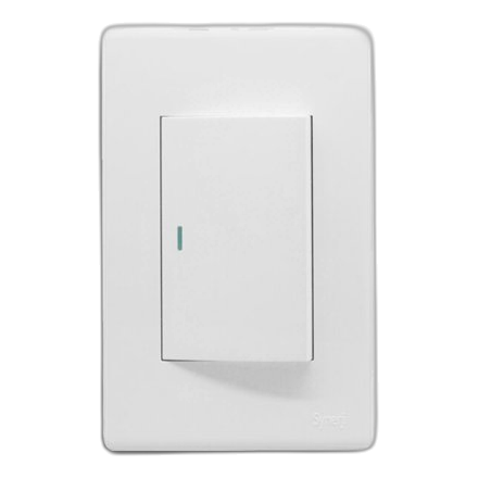 Synerji Deco Syssw4X21L1Wdw 2X4 1 Lever 1 Way Switch, White