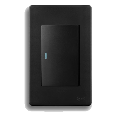 Synerji Deco Syssw4X21L2Wdmb 2X4 1 Lever 2 Way Switch, Matt Black
