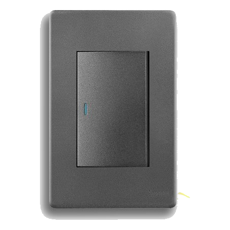 Synerji Deco Syssw4X21L2Wdmg 2X4 1 Lever 2 Way Switch, Matt Grey