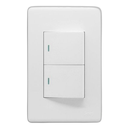 Synerji Deco Syssw4X22L1Wdw 2X4 2 Lever 1 Way Switch, White