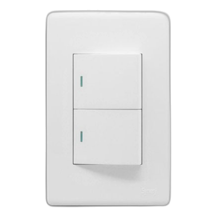 Synerji Deco Syssw4X22L2Wdw 2X4 2 Lever 2 Way Switch, White