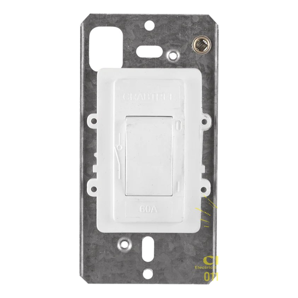 Classic Double Pole 60A isolator on 2×4 Yoke