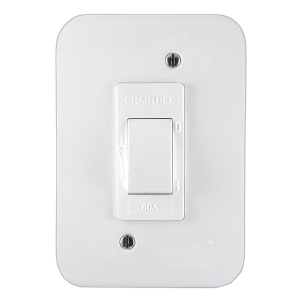 Classic Industrial Triple Pole 60A Isolator on 119×83 Surface Box