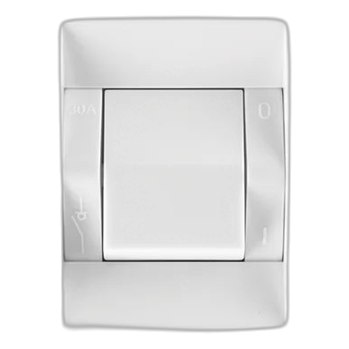 Topaz Isolator 30A Double Pole Complete with Coverplate