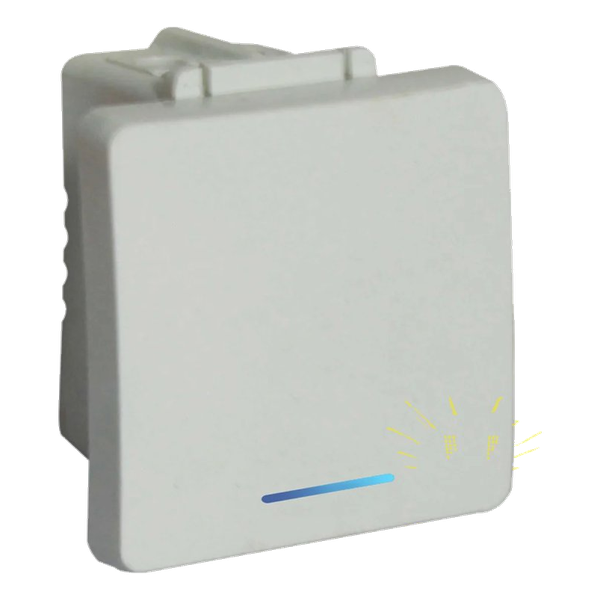VETi – White One-Way Switch 2 Module Wide  with Locator (VL112WT)