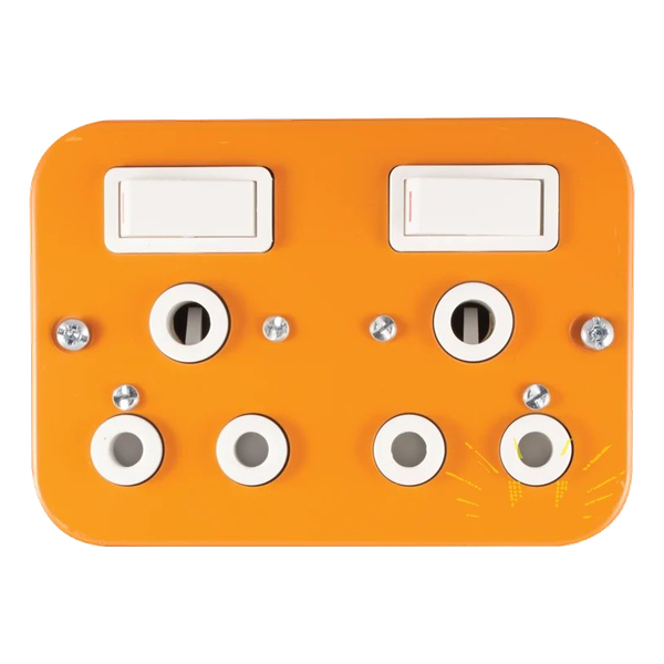 Classic Industrial Double STD Switched Socket 164-1 on 119×83 Surface Box
