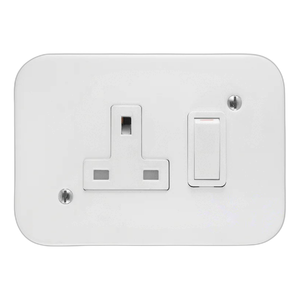 Classic Industrial Single BS (13A) Switched Socket on Surface Box