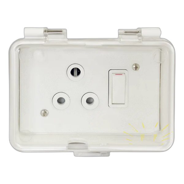 Classic Industrial Single STD Socket 164-1 Switched onSurface Box
