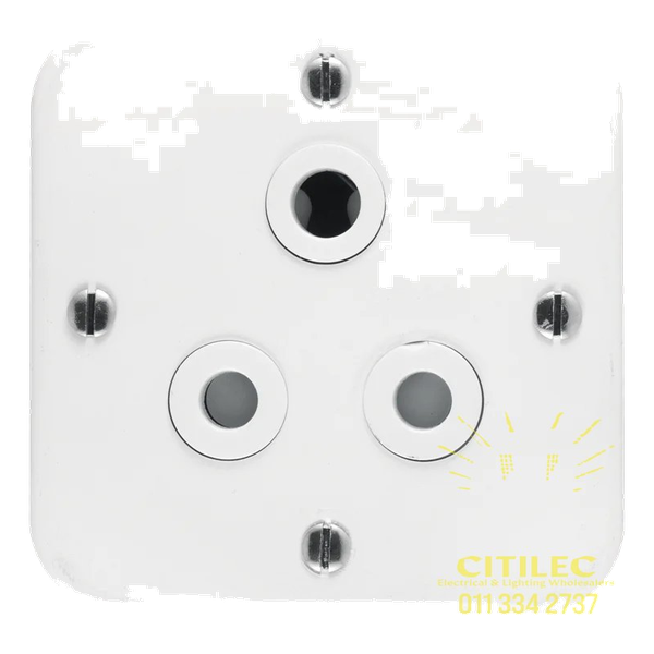 Classic Industrial Single Unswitched STD Socket 164-1 on 75×75 Surface Box