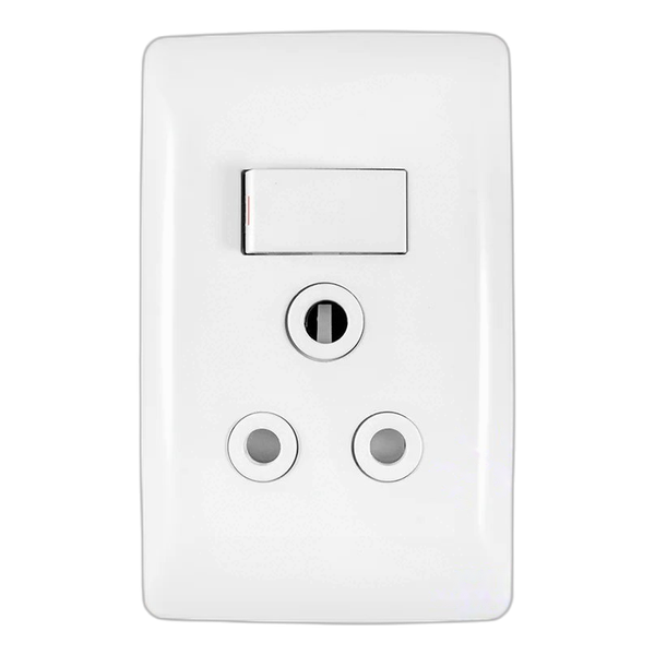 Diamond Single STD Socket 164-1 Switched on 2×4 Yoke with Coverplate