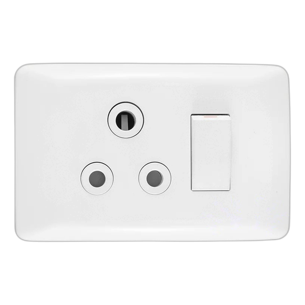 Diamond Single STD Switched 164-1 Socket on 4×2 Yoke with Coverplate