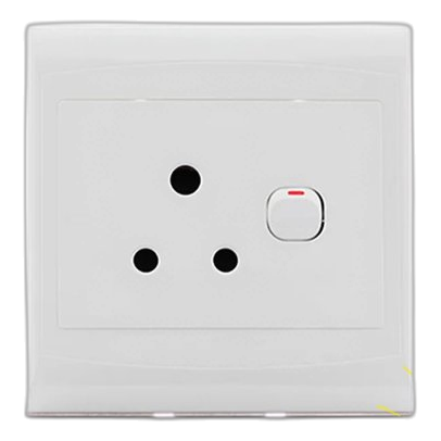 Horizon 4X4 16ASingle Switch Socket White