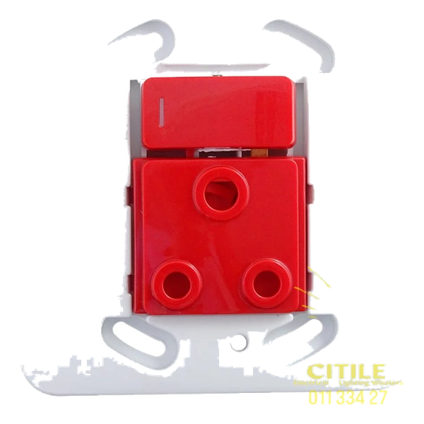 Single RSA Socket Outlet – Red