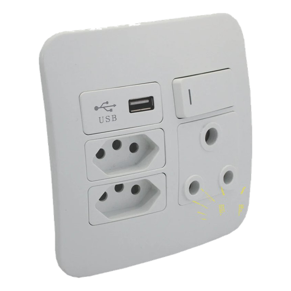VETi  – White USB Wall Socket (VG27WTC)