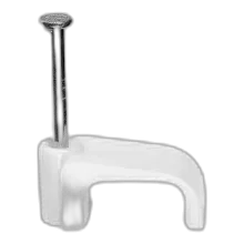 12.5mm PVC Flat Cable Clip Saddles, White